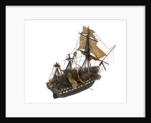 Warship; 74 guns by William Haines