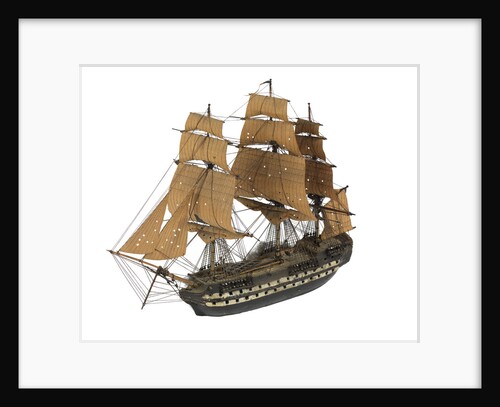 Warship; 74 guns by William Haines