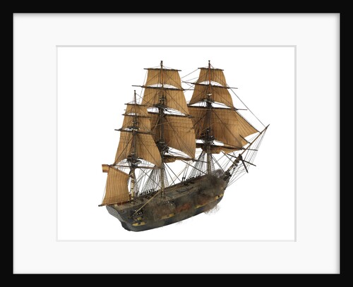 Warship; 74 guns by William Haines