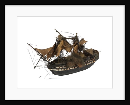 Warship; 74 guns by William Haines