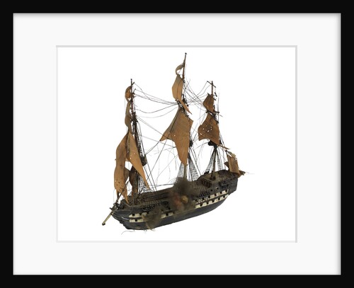Warship; 74 guns by William Haines