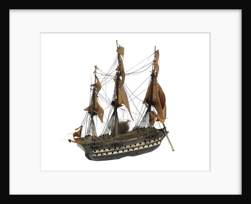 Warship; 74 guns by William Haines