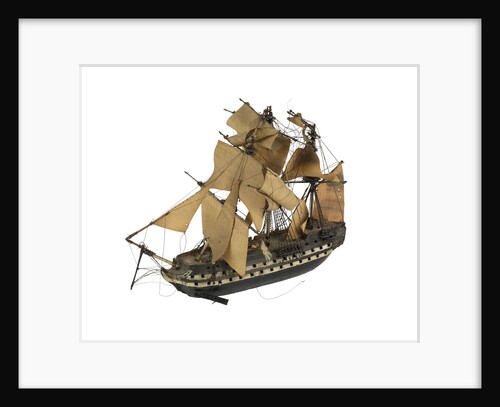 Warship; 74 guns by William Haines
