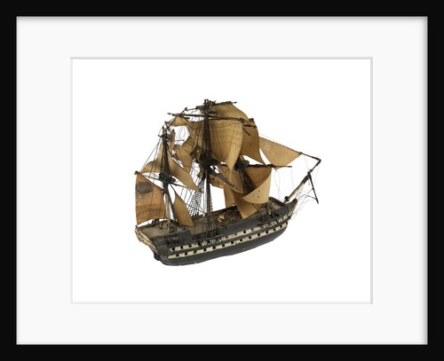 Warship; 74 guns by William Haines