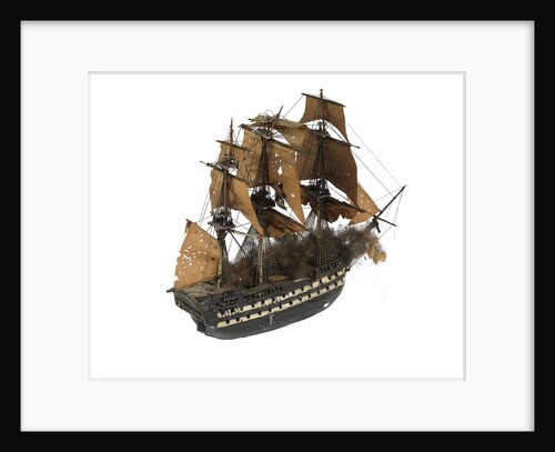 Warship; 74 guns by William Haines