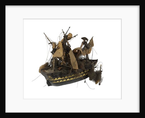 Warship; 74 guns by William Haines