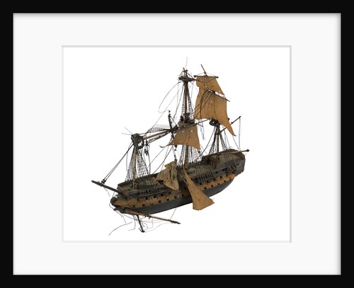 'Heros'; warship; 74 guns by William Haines