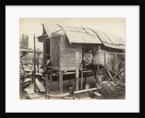 Creek life on the Pearl River [Zhu Jiang], large-format albumen print by John Thomson