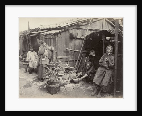 A domestic family scene in China: residents of Canton [Guangzhou], large-format albumen print. by John Thomson