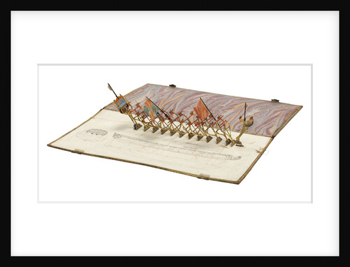 Folding model and plan of the 'Gurland' (1721) by unknown