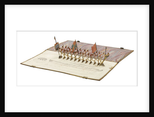 Folding model and plan of the 'Gurland' (1721) by unknown