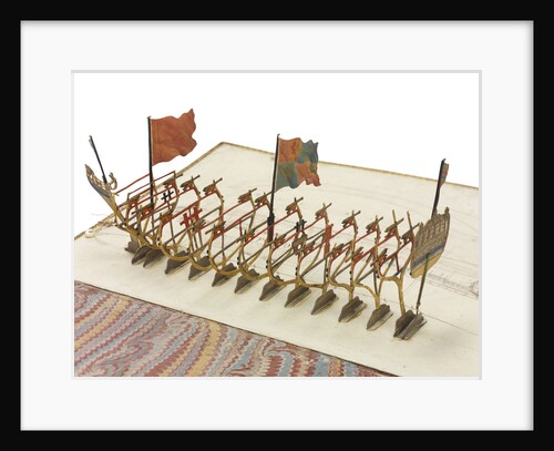 Folding model and plan of the 'Gurland' (1721) by Unknown