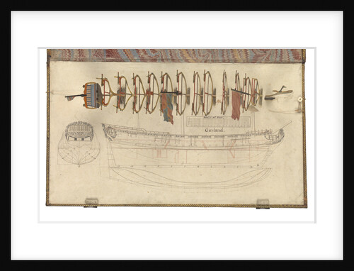 Folding model and plan of the 'Gurland' (1721) by unknown