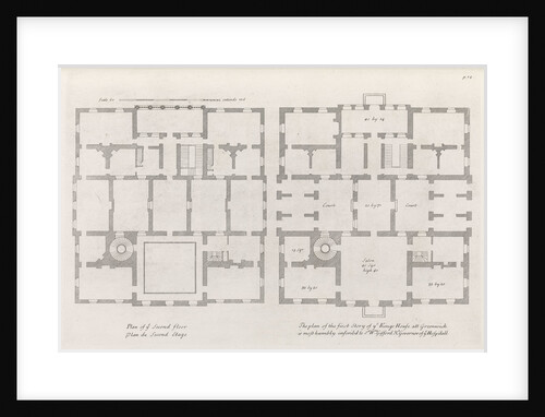 Floor plans of the Queen's House by Colen Campbell