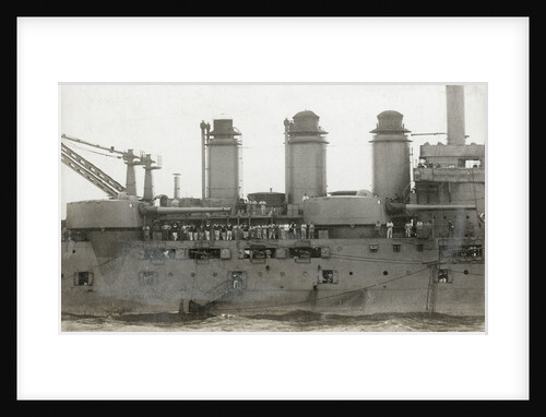 Battleship 'Danton' (Fr, 1909) showing midships turrets by unknown