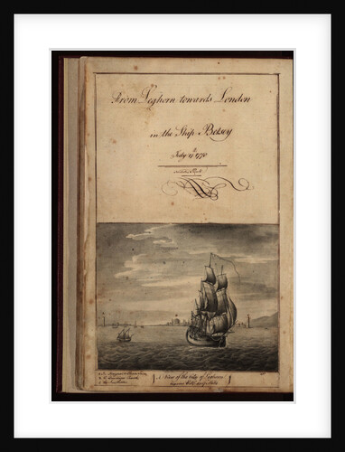 Frontispiece of 'From Leghorn towards London in the ship 'Betsey'' by Nicholas Pocock, 1770 by unknown