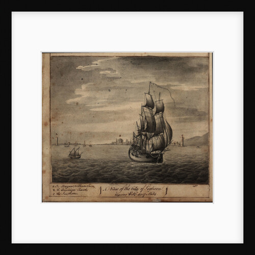 A view of the city of Leghorn, page from 'From Leghorn towards London in the ship 'Betsey'' by Nicholas Pocock, 1770 by unknown