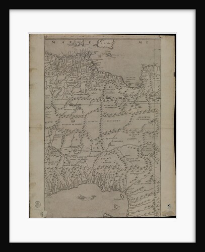 Map of Africa, 1564 - 1 of 8 sheets by Giacomo Gastaldi