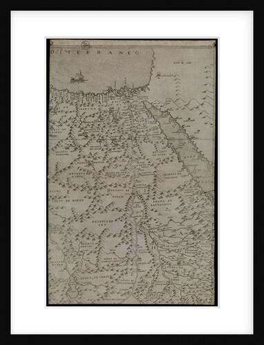 Map of Africa, 1564 - 1 of 8 sheets by Giacomo Gastaldi