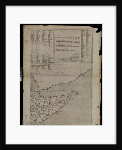 Map of Africa, 1564 - 1 of 8 sheets by Giacomo Gastaldi