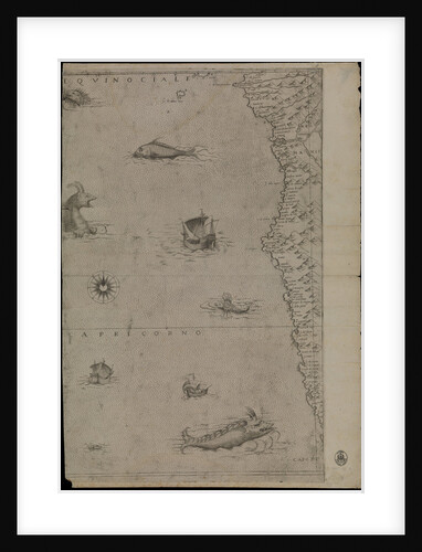 Map of Africa, 1564 - 1 of 8 sheets by Giacomo Gastaldi