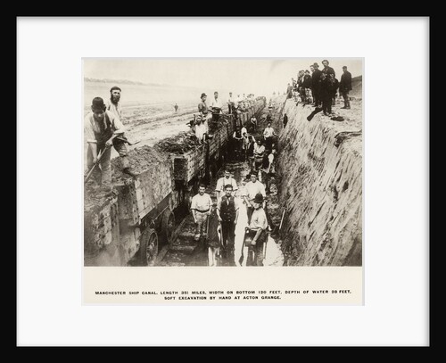 Navvies posing for the camera during the excavation works at Acton Grange on the Manchester Ship Canal by Anonymous