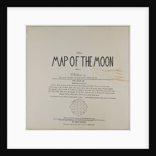 Map of the moon by H Percy Wilkins, third edition, 1952 by H. Percy Wilkins
