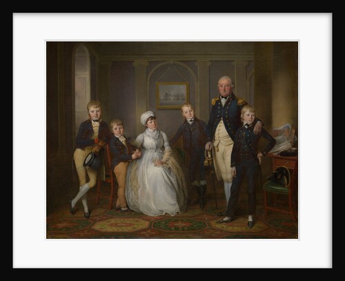 Captain Richard Grindall (1750-1820) and Katherine Grindall (1759-1831) with their sons by Richard Livesay