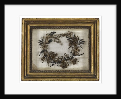 Wreath made from hair by Emma Hamilton