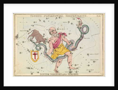 Taurus Poniatowski, Serpentarius, Scutum Sobiesky and Serpens by Sidney Hall