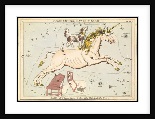 Monoceros, Canis Minor and Atelier Typographique by Sidney Hall