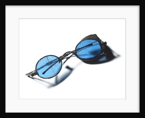 Snow goggles with blue lenses: Relic of Sir John Franklins last expedition 1845-1848 by Unknown