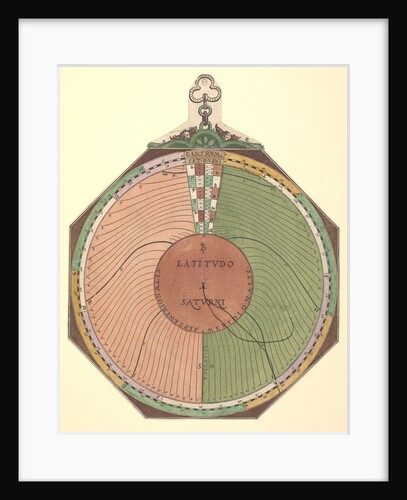 Volvelle to explain the quick method of determining the longitude and latitude of Saturn along the ecliptic, without calculation by Peter Apian