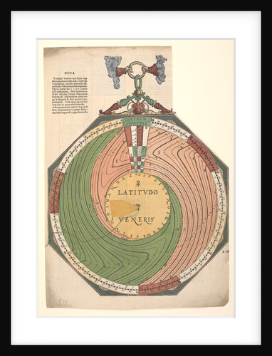 Volvelle for determining the latitude of Venus by Peter Apian