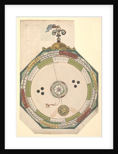 Volvelle giving the path of the Sun and its representation, without calculation by Peter Apian