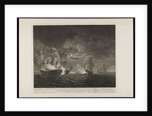 A memorable engagement of Captain Pearson of the 'Serapis' with Paul Jones of the 'Bonhomme Richard' & his squadron, September 23 1779 by James Fittler
