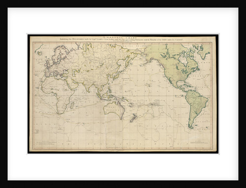 A general chart exhibiting the discoveries made by Captain James Cook in this and his two preceding voyages with the tracks of the ships under his command. By Lieut Henry Roberts of His Majesty's Royal Navy by Lieutenant Henry Roberts