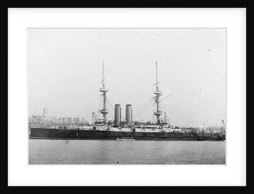 A port broadside view of HMS Ocean in 1900, Richard Perkins collection by Perkins