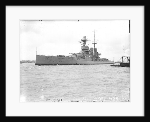 HMS 'Tiger' (1913), battlecruiser, a port bow view by unknown