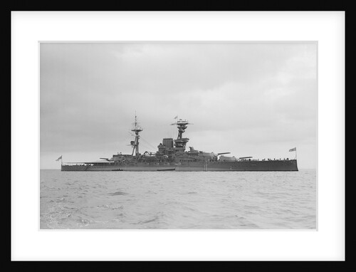 HMS 'Royal Oak' (1914), starboard beam view by unknown