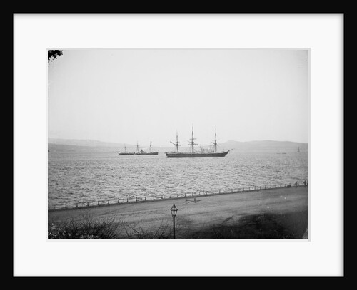 Armoured broadside ship HMS 'Warrior' (1860), distant by unknown