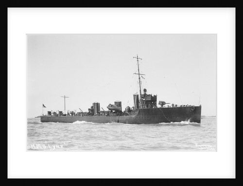 Torpedo boat destroyer HMS 'Lynx' (1913) by unknown