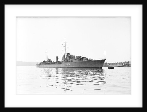 Destroyer HMS 'Matabele' (1937), moored in the Hamoaze near the Torpoint Ferry by Anonymous