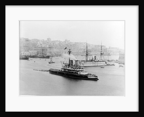 A starboard bow view of 'Dreadnought' (1875) by unknown