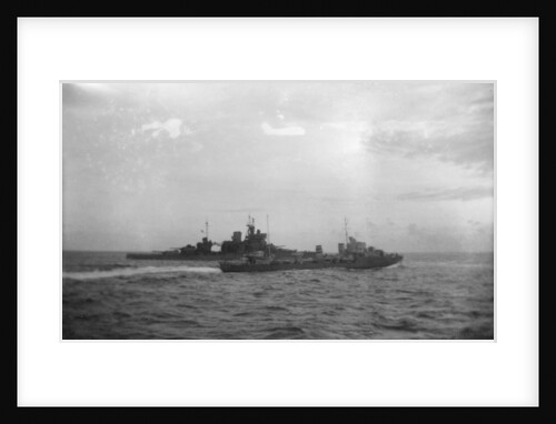 Destroyer HMS 'Hereward' (1936) with HMS 'Valiant' by unknown