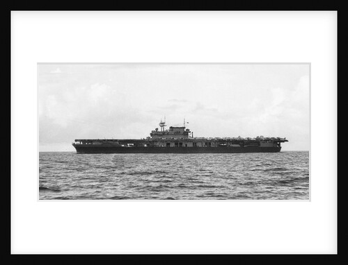 'Yorktown' (US, 1936) Aircraft carrier, under way, probably off Bermuda by unknown