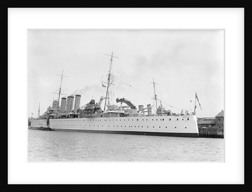 Heavy cruiser HMS 'Berwick' (1926) at anchor by Unknown