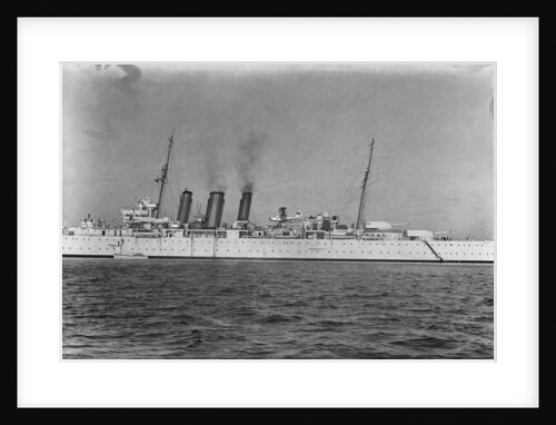 Heavy cruiser HMS 'Norfolk' (1928), close up amidships by unknown