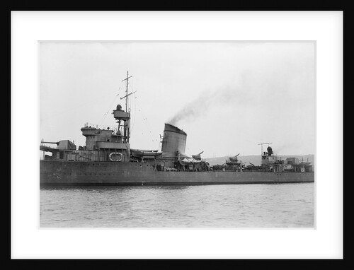Destroyer 'Blyskawica'  (Poland, 1936) close up, amidships by Unknown