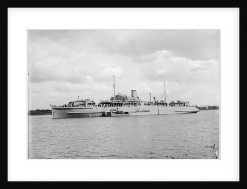 A port near beam from just forward of broadside view of 'Iris' (1917) by unknown